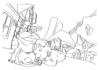 A coloring page of as told by ginger